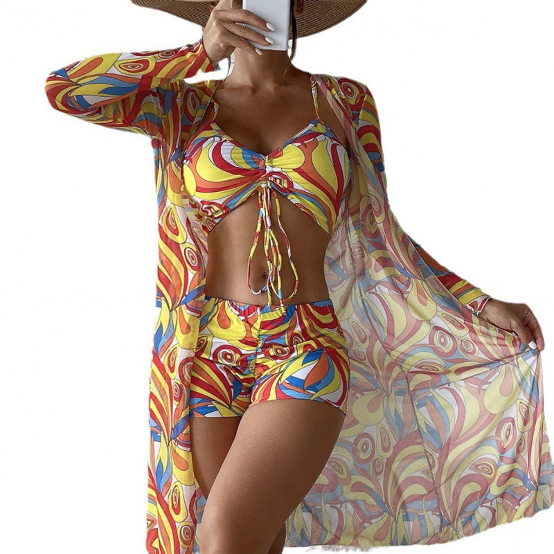 Damen Bikiniset mit lässigem Strandcover R&B