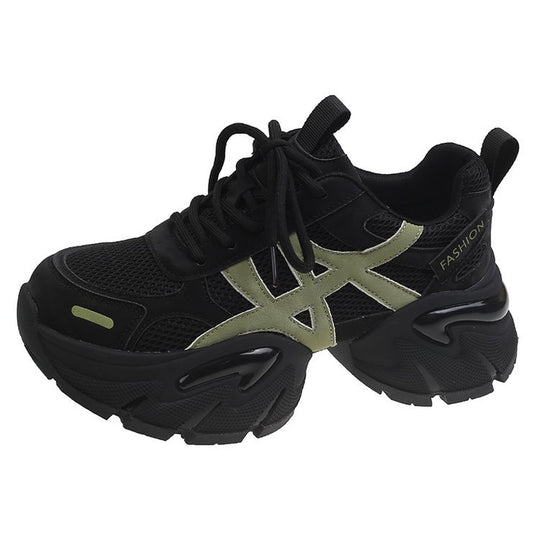 Damen modische Sneakers mit atmungsaktivem Mesh-Obermaterial und robustem Sohlenprofil R&B