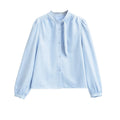 Damen Bluse mit Bindegurt und eleganten Puffärmeln