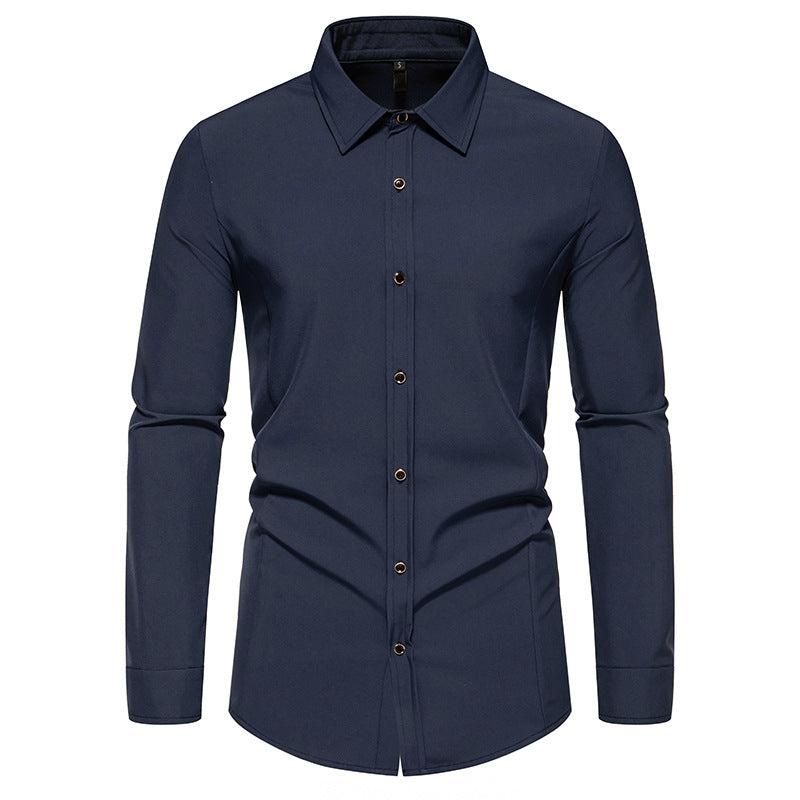 Herren modisches Langarmhemd mit elegantem Schnitt R&B