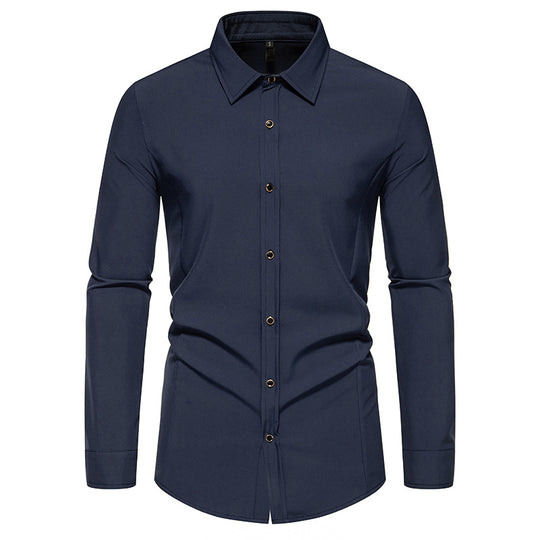 Herren modisches Langarmhemd mit elegantem Schnitt R&B