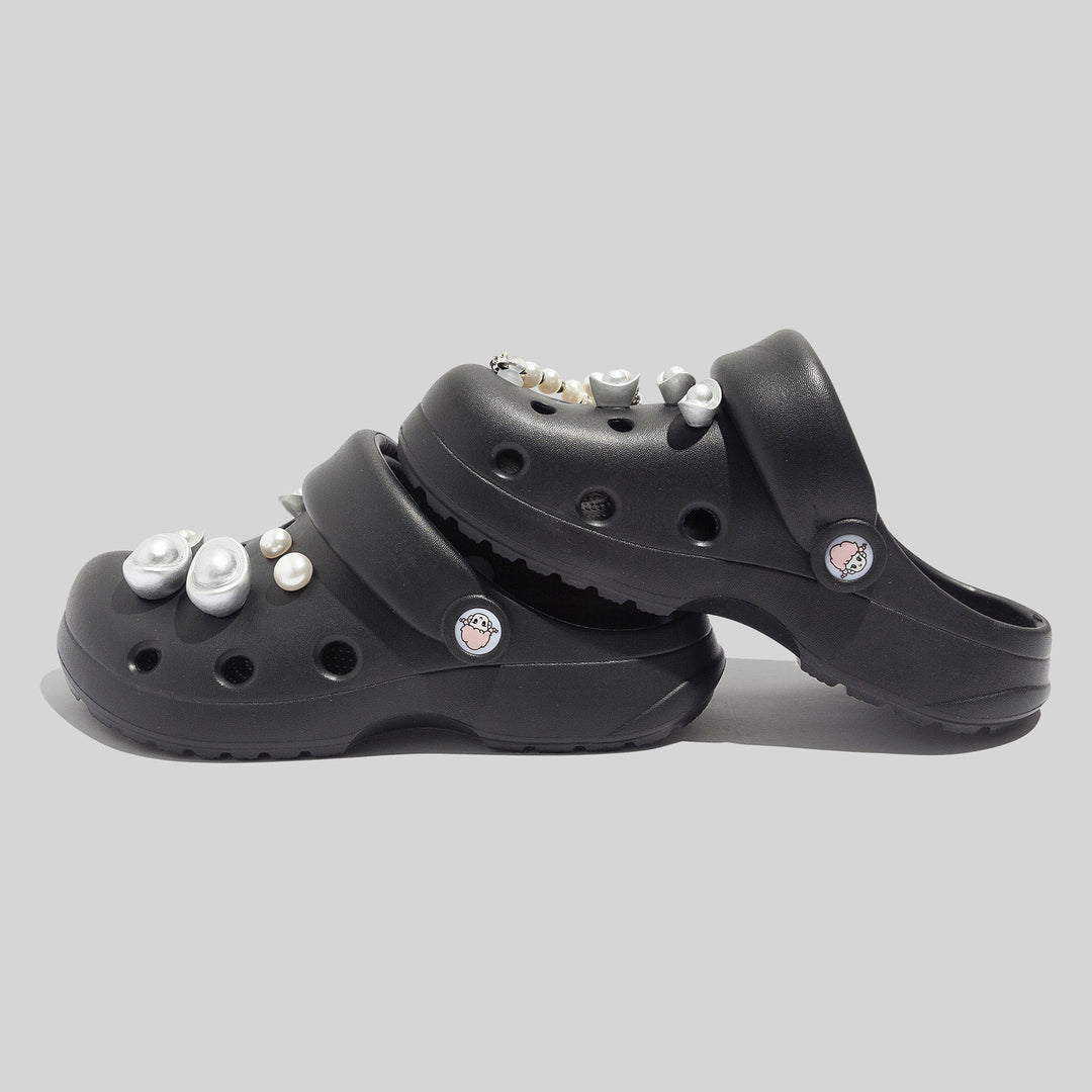Damen Modische Clogs mit dekorativen Perlen und einzigartigem Design R&B