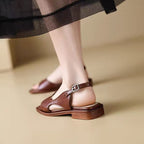 Damen Slingback Sandalen mit seitlichem Cut-Out Design R&B