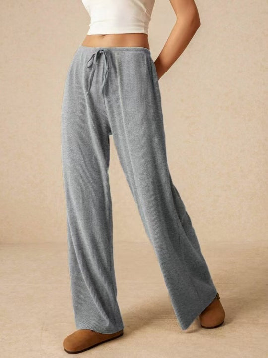 Damen weite Freizeithose mit elastischem Bund und Kordelzug R&B