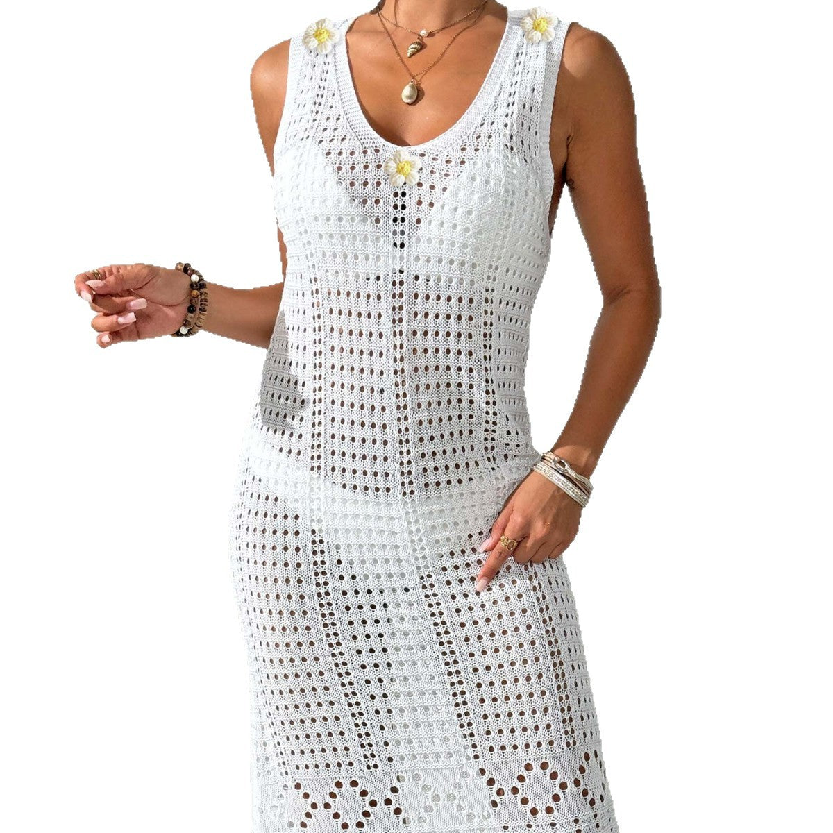 Damen gehäkeltes Freizeitkleid R&B