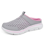 Damen Komfortable und atmungsaktive Clogs mit flexiblem Gummiboden