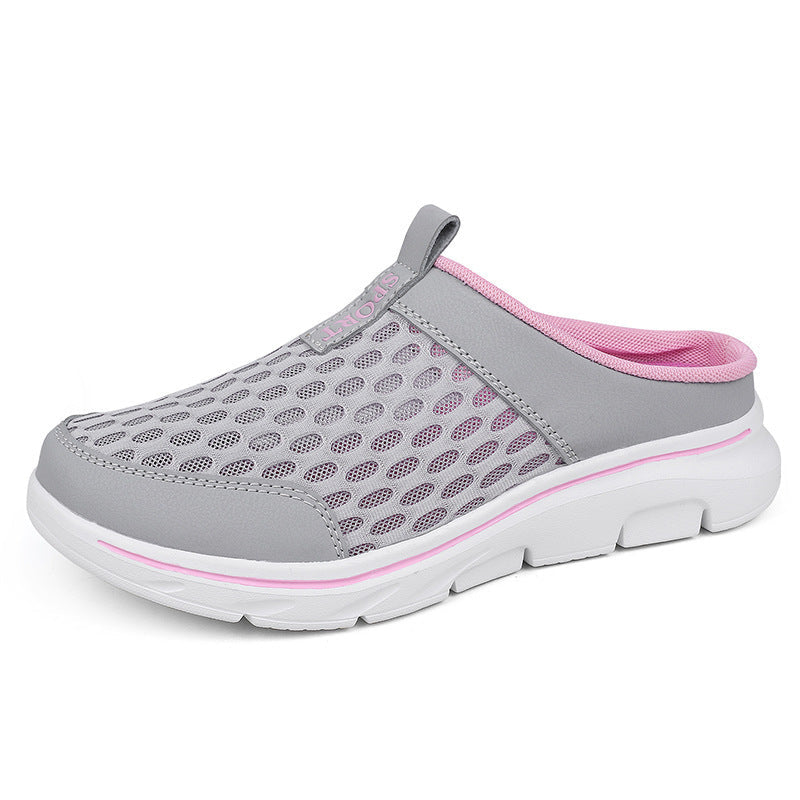 Damen Komfortable und atmungsaktive Clogs mit flexiblem Gummiboden