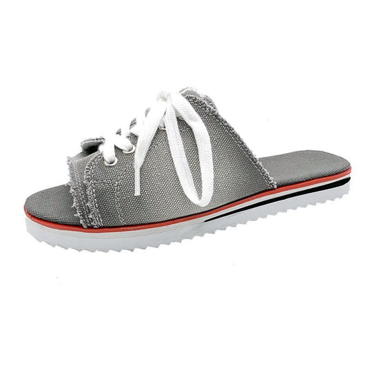 Damen lässige Denim-Sandalen im Sneaker-Stil R&B