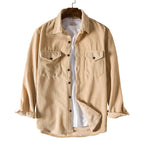 Herren Karierte Overshirt aus hochwertigem Baumwollmischung mit Brusttaschen