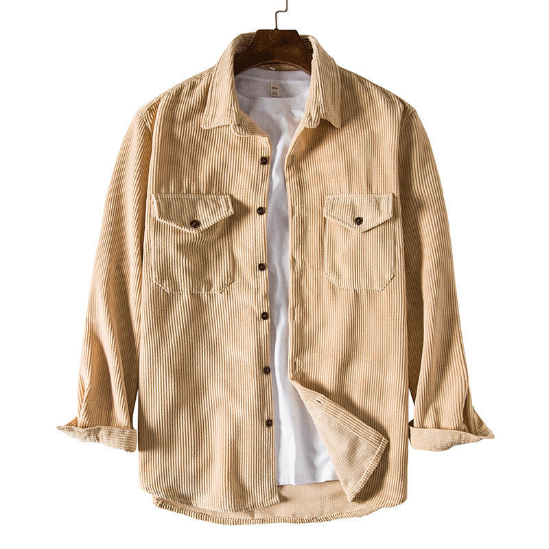 Herren Karierte Overshirt aus hochwertigem Baumwollmischung mit Brusttaschen