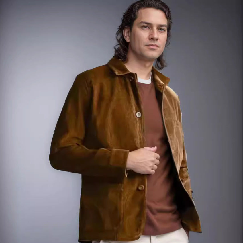 Damen lässige Kordjacke R&B
