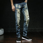 Herren modische Destroyed Jeans mit außergewöhnlichen Rissdetails R&B