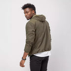 Herren leichte Übergangsjacke mit verstellbarem Kapuzenkragen und praktischen Taschen R&B