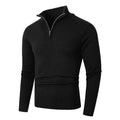Herren Strickpullover mit modernem Stehkragen und Reißverschluss
