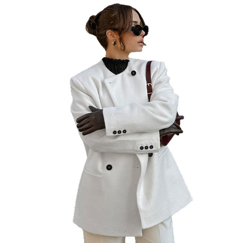 Damen Trendiger Oversized Blazer mit doppelter Knopfleiste R&B