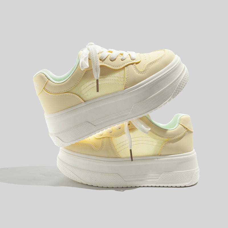 Damen Plattform Sneakers mit atmungsaktivem Mesh-Obermaterial und modischem Design R&B
