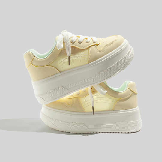 Damen Plattform Sneakers mit atmungsaktivem Mesh-Obermaterial und modischem Design R&B