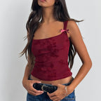 Damen Blumendesign Crop-Top