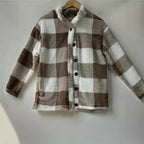 Damen Kuschelige Karojacke R&B