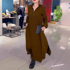 Damen Hemdkleid mit praktischen Seitentaschen und fließendem Schnitt R&B