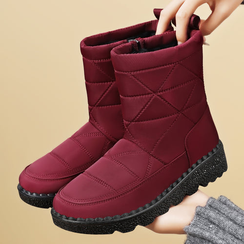 Damen Komfortable Winterstiefel mit hohem Schaft und rutschfester Sohle R&B