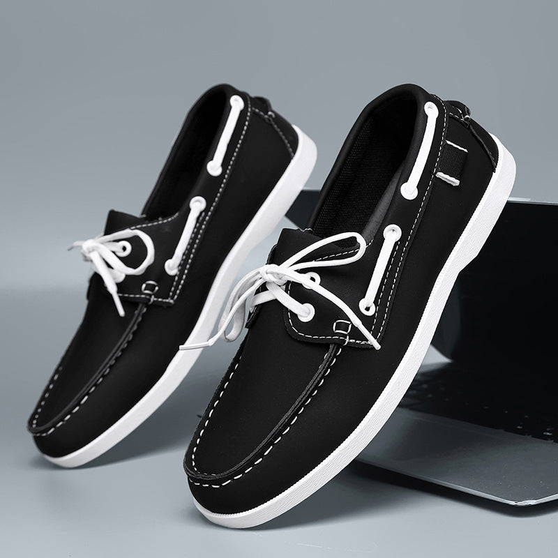 Herren maritim inspirierte Lederslipper mit sportlichem Design R&B