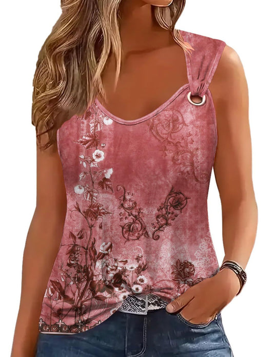 Damen Tanktop mit einzigartigem Grafikdruck und lässigem Schnitt R&B