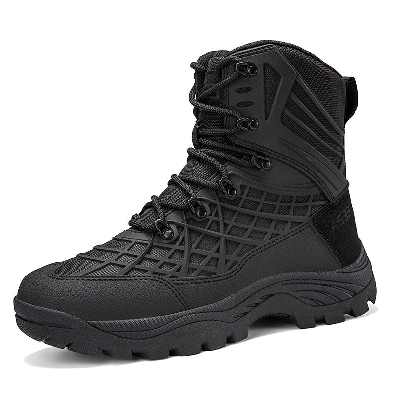 Herren robuste Wanderschuhe mit hohem Knöchelschutz und rutschfester Sohle R&B