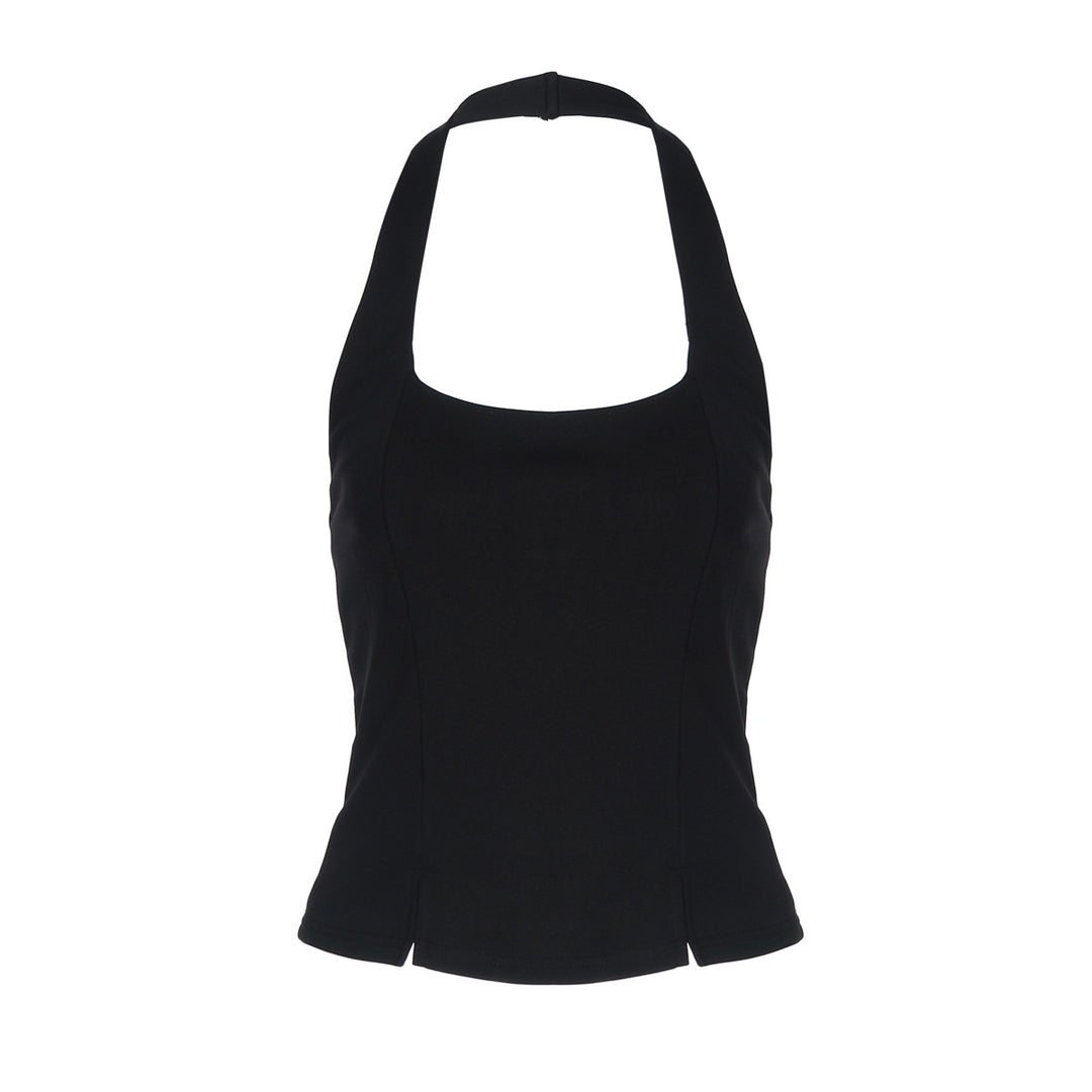 Damen Elegantes Oberteil mit quadratischem Ausschnitt und speziellen Schlitzdetails R&B