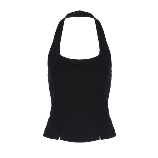 Damen Elegantes Oberteil mit quadratischem Ausschnitt und speziellen Schlitzdetails R&B