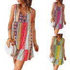 Damen Sommerliches Maxikleid mit buntem Druck und lässigem Schnitt R&B