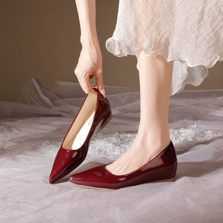 Damen elegante Ballerinas mit spitzem Zehenbereich R&B