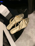 Damen Glamouröse Riemchen-Sandalen mit elegantem Metallic-Finish R&B