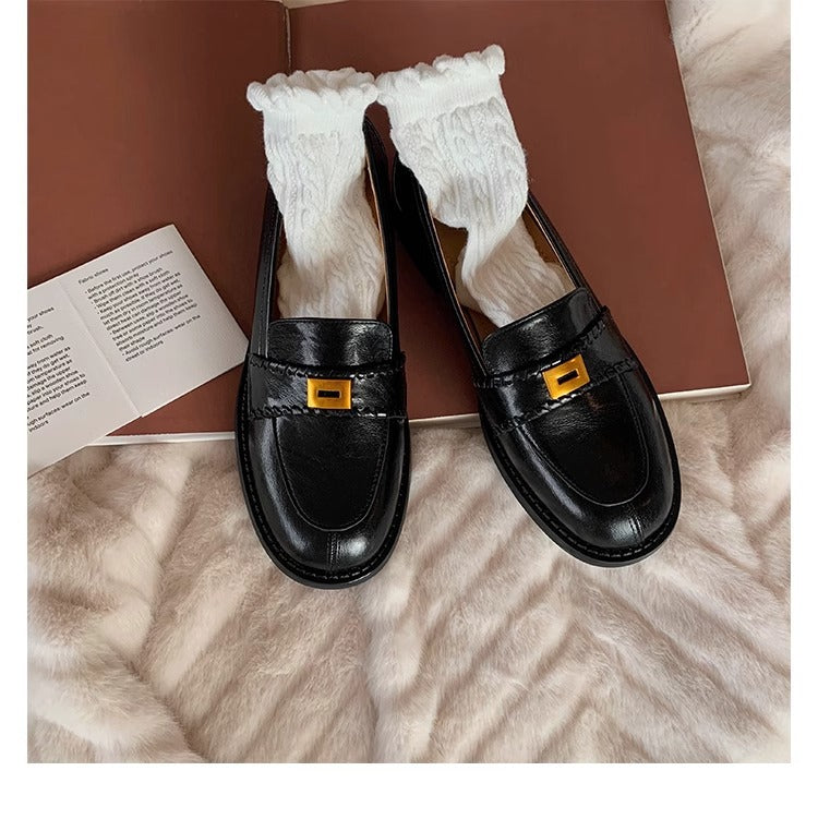 Damen Elegante Mokassins mit modischem Riemendetail