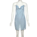 Damen elegantes halterloses Cocktailkleid mit funkelnden Akzenten R&B