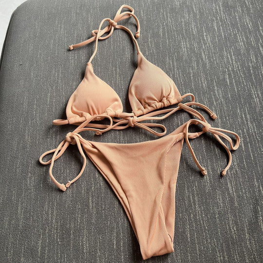 Damen Triangel-Bikini mit raffinierter Rüschung R&B