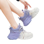 Damen Chunky Sport-Sneaker mit atmungsaktivem Obermaterial und elastischem Schnürsystem R&B