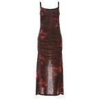 Damen Wickelkleid mit raffinierten Rüschendetails und eleganter Transparenz R&B