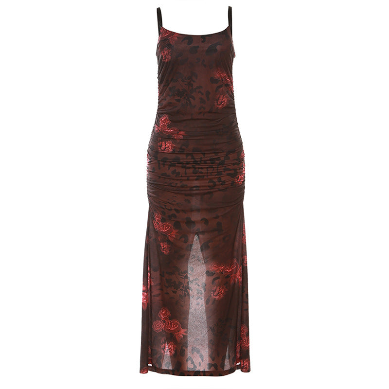 Damen Wickelkleid mit raffinierten Rüschendetails und eleganter Transparenz R&B