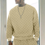 Herren lässiger oversized Sweatshirt mit strukturiertem Design R&B