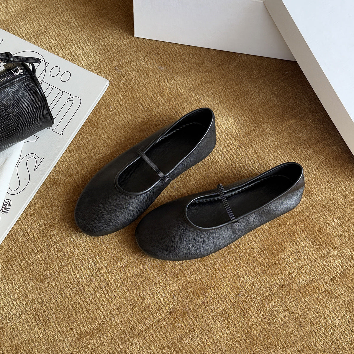 Damen Ballerinas mit elastischem Riemen für optimalen Halt R&B