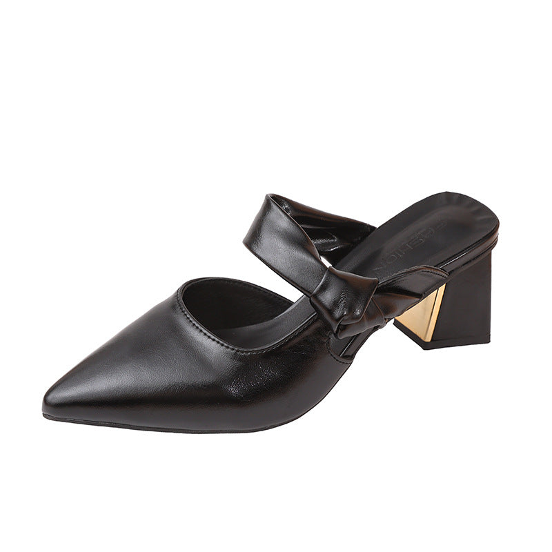 Damen Elegante Slingback Pumps mit modischem Schleifen-Detail