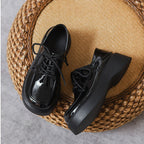 Damen Hochglänzende Komfortschuhe mit Schnürung R&B