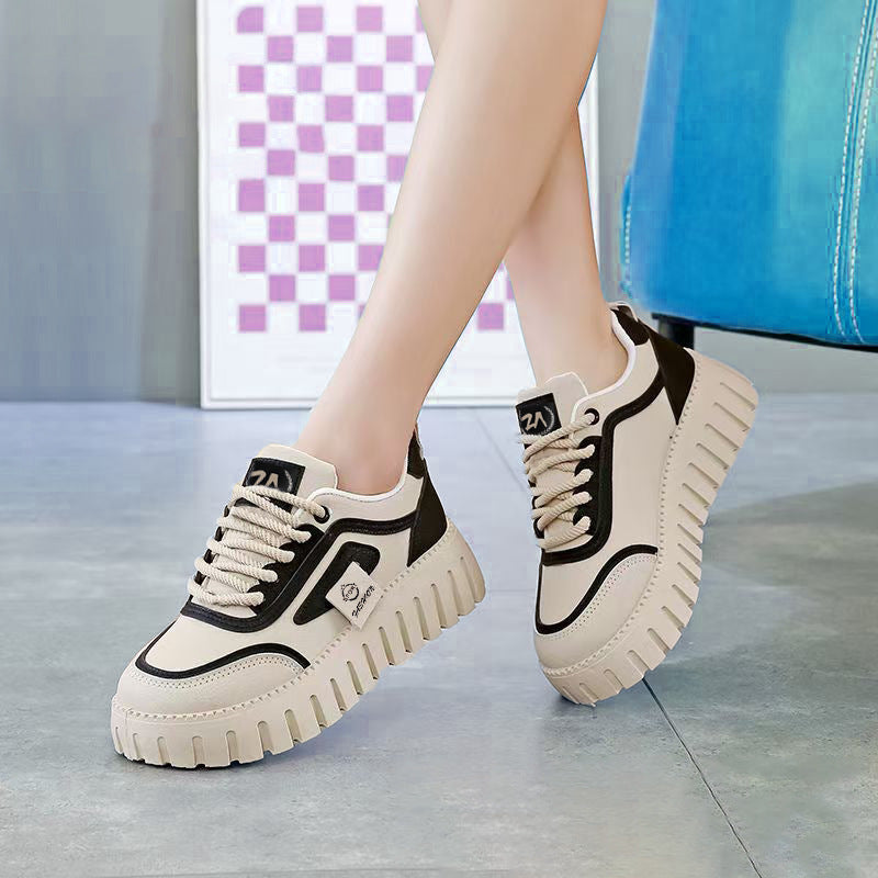 Damen Sportliche Plateau-Sneaker mit rutschfester Sohle und atmungsaktivem Obermaterial R&B