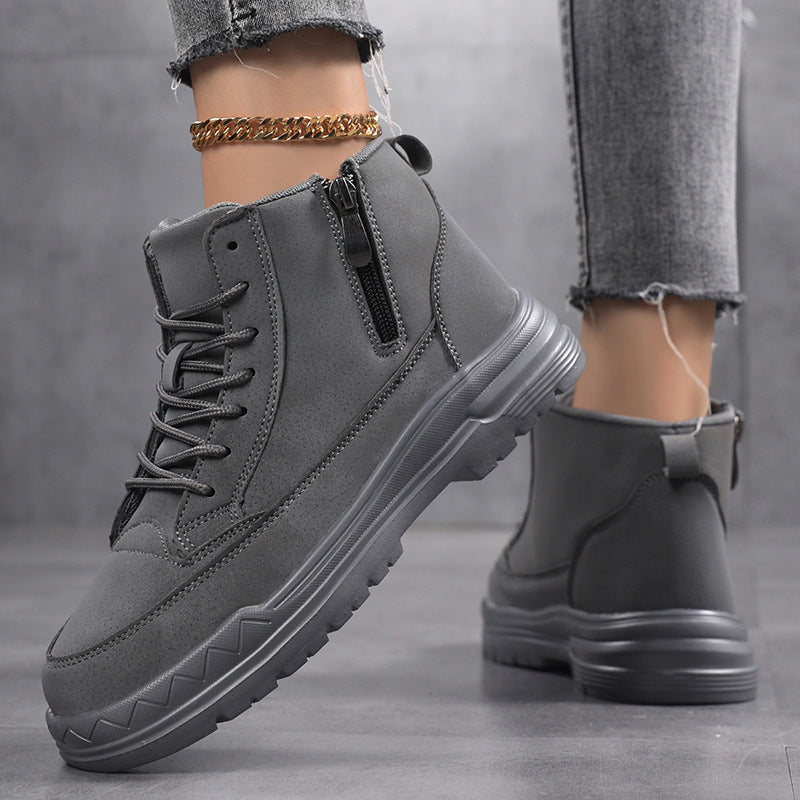 Damen Trendige Winterstiefel mit rutschfester Sohle und praktischem Reißverschluss