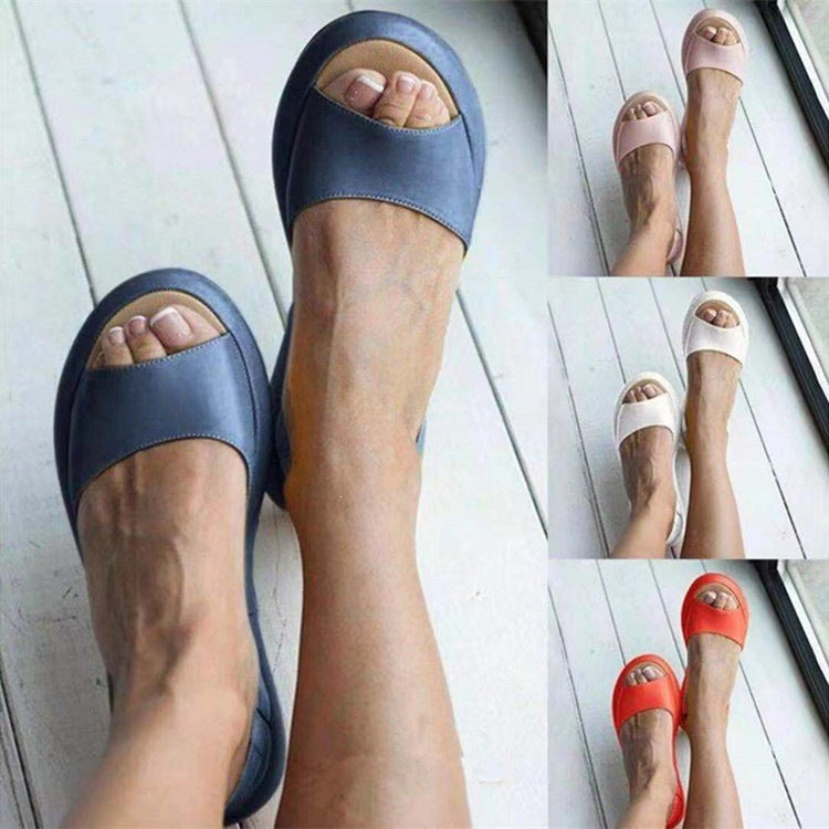 Damen bequeme Sandalen mit offenem Zehenbereich und anatomischer Fußbettung R&B