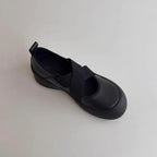 Damen elegante Clogs mit modischem Absatz und speziellen Falten R&B