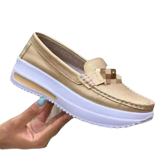 Damen modische Loafer mit dekorativer Schnalle R&B
