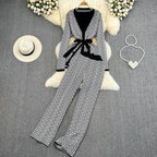Damen modisches Loungewear-Ensemble mit grafischem Muster und lässigem Schnitt R&B