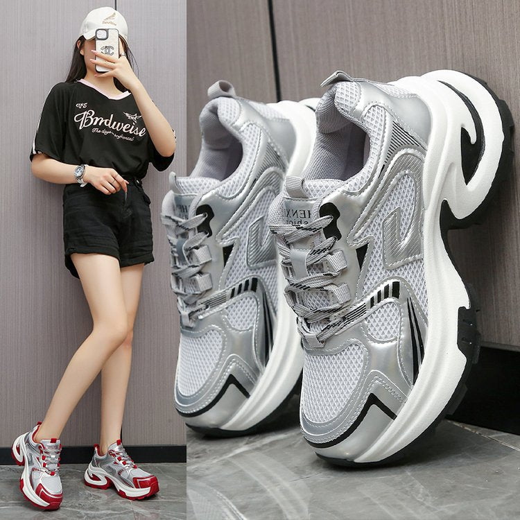 Damen Lauf-Sneaker mit atmungsaktivem Mesh-Obermaterial und stoßdämpfender Sohle R&B